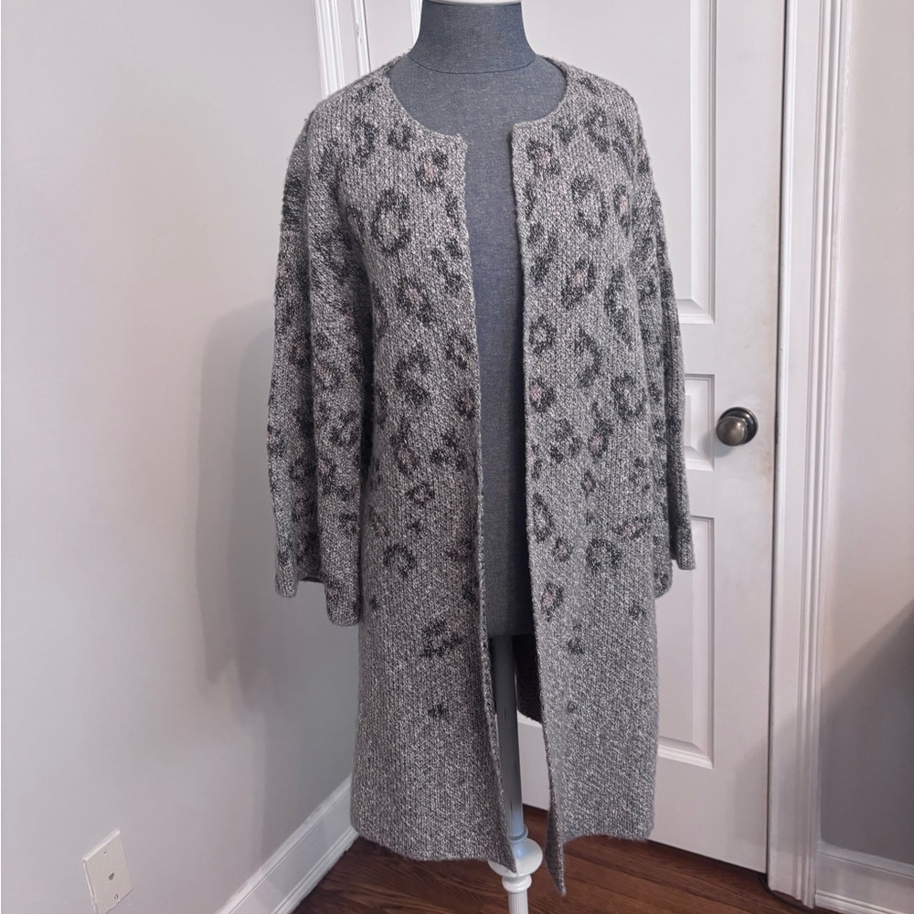 Cupcakes & Cashmere leopard print cardigan